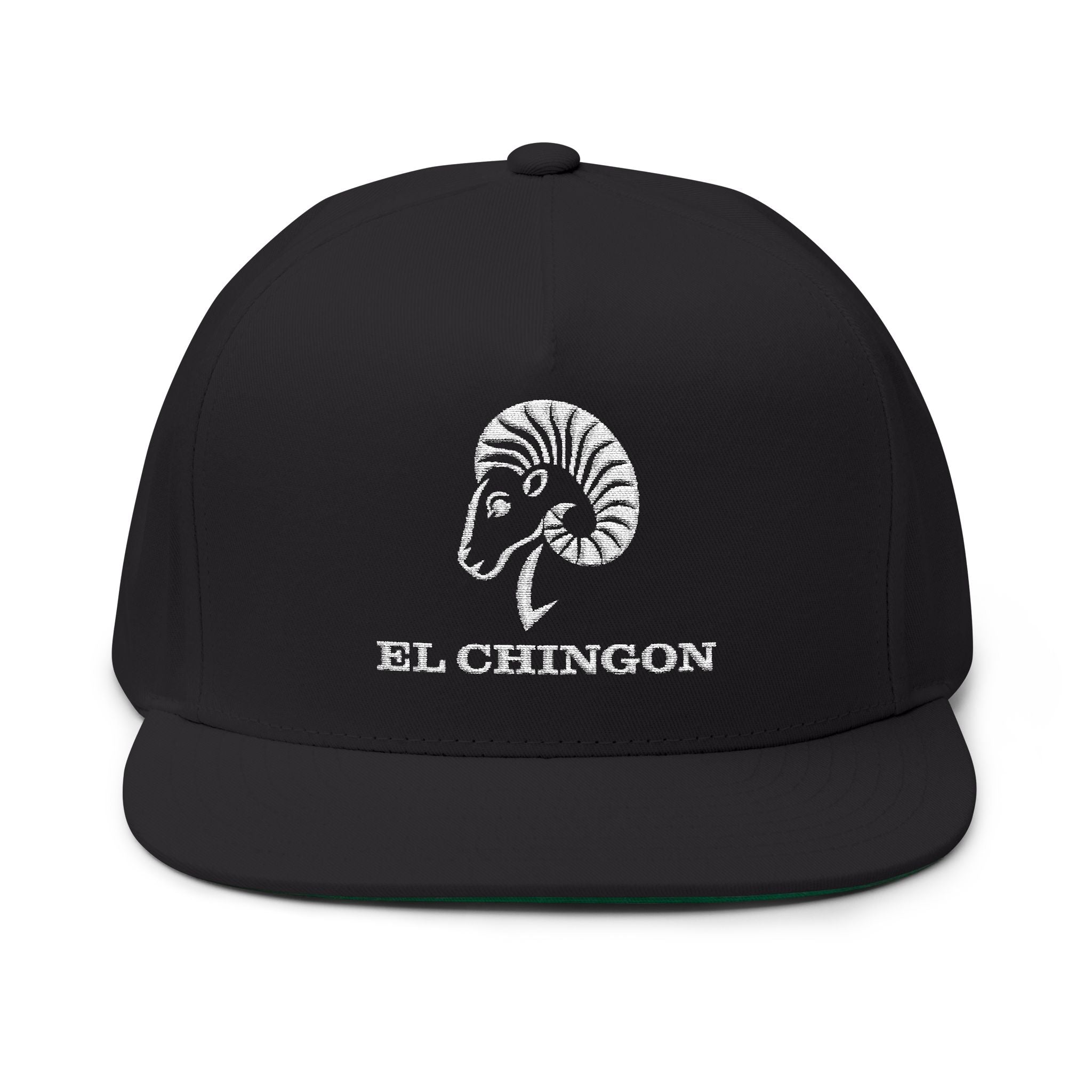 [4 ENTRIES] El Chingon Embroidered Flat Bill Cap Black