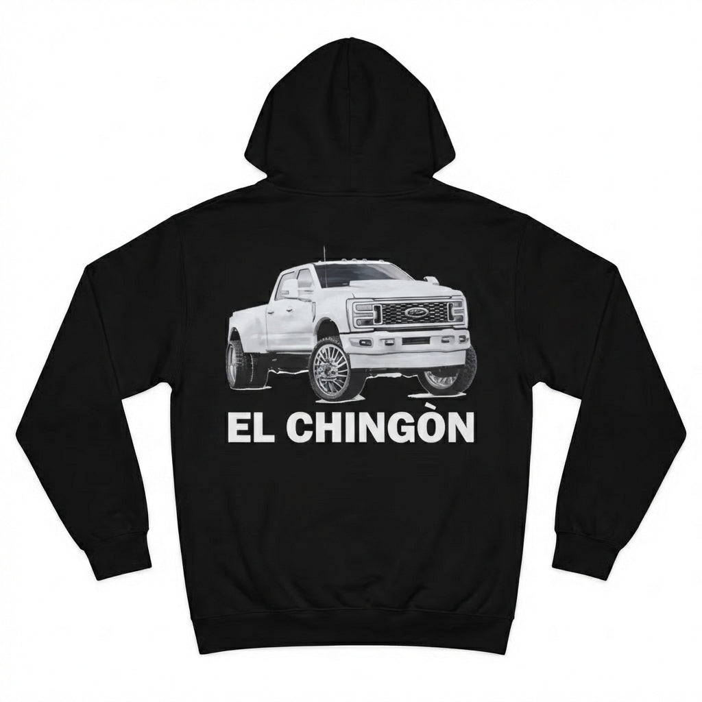 [8 ENTRIES] TM “El Chingon” Hoodie White on Black